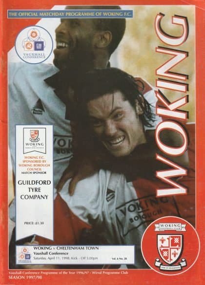 Woking v Cheltenham Town  11-Apr-1998