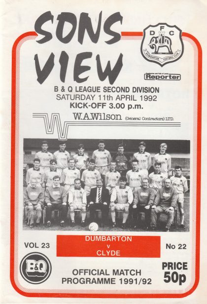 Dumbarton v Clyde  11-Apr-1992
