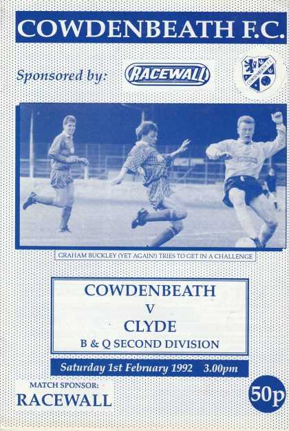 Cowdenbeath v Clyde 01-Feb-1992