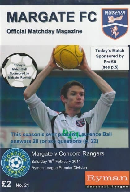 Margate v Concord Rangers  19-Feb-2011