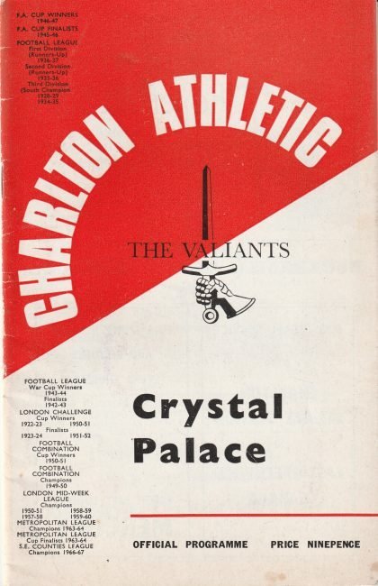 Charlton Athletic v Crystal Palace 13-Jan-1968