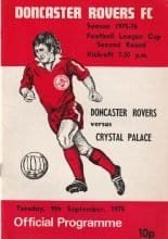 Doncaster Rovers v Crystal Palace 09-Sep-1975