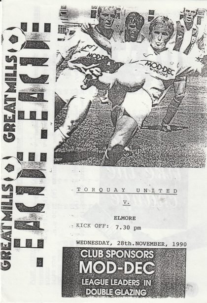 Torquay United v Elmore  28-Nov-1990
