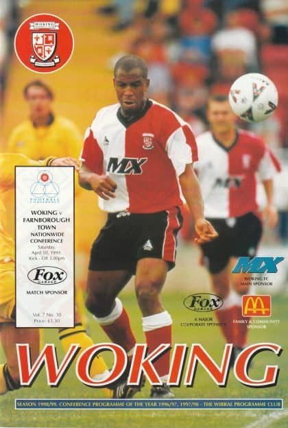 Woking v Farnborough Town   10-Apr-1999