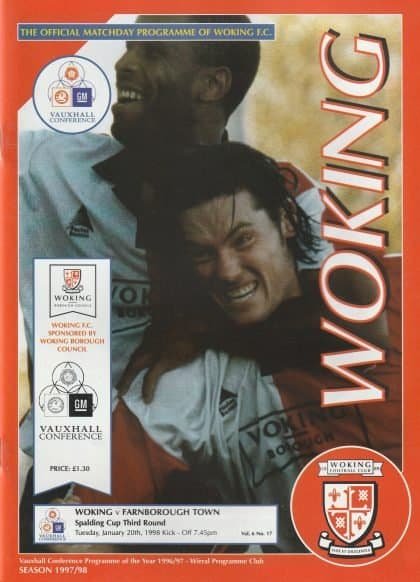 Woking v Farnborough Town  20-Jan-1998