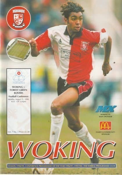 Woking v Forest Green Rovers 31-Aug-1998