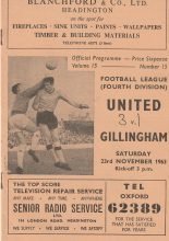 Oxford United v Gillingham   23-Nov-1963