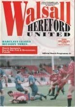 Walsall v Hereford United 26-Jan-1993