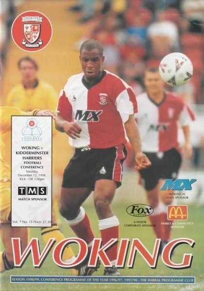 Woking v Kidderminster Harriers  12-Dec-1998