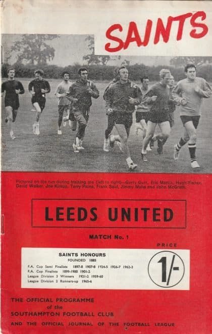 Southampton v Leeds United 10-Aug-1968