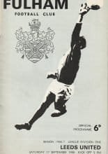 Fulham v Leeds United 17-Sep-1966