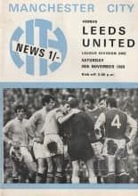 Manchester City v Leeds United 29-Nov-1969