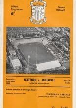 Watford v Millwall 22-Dec-1962