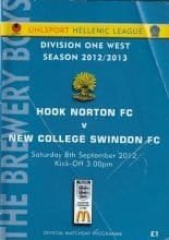 Hook Norton v New College Swindon   08-Sep-2012