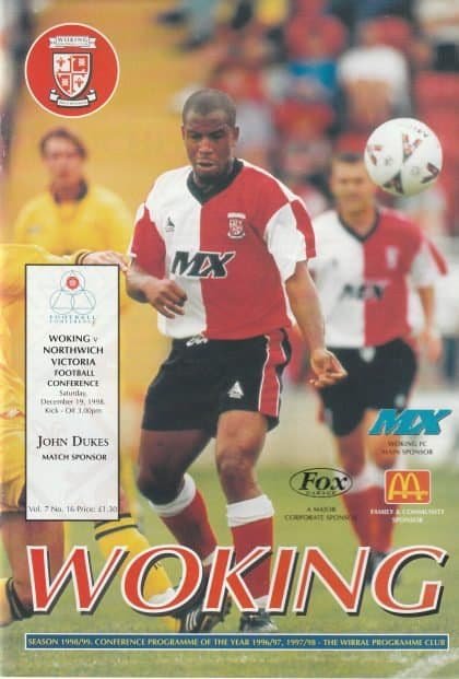Woking v Northwich Victoria 19-Dec-1998