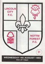 Lincoln City v Nottingham Forest 04-Aug-1993