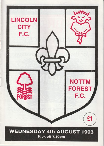 Lincoln City v Nottingham Forest 04-Aug-1993