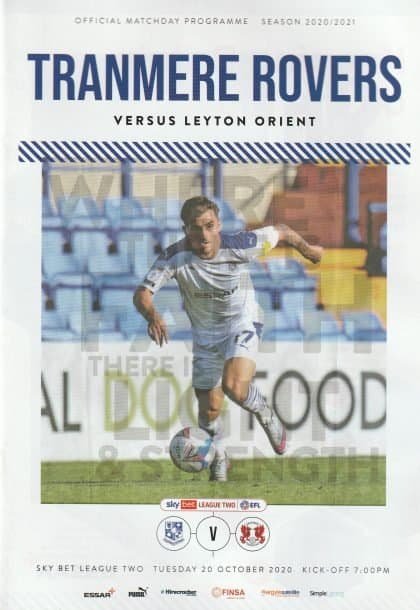 Tranmere Rovers v Leyton Orient 20-Oct-2020