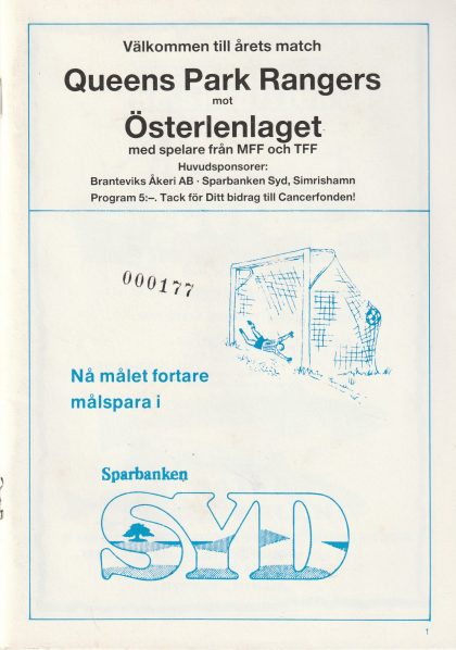 Österlenlaget v Queens Park Rangers  1986-87