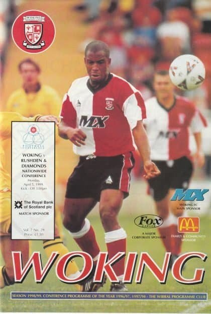Woking v Rushden & Diamonds  05-Apr-1999