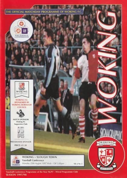 Woking v Slough Town  25-Aug-1997