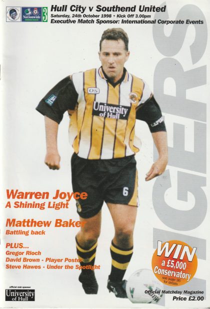 Hull City v Southend United 24-Oct-1998