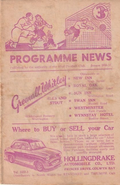 Rhyl v Stafford Rangers 02-Feb-1957