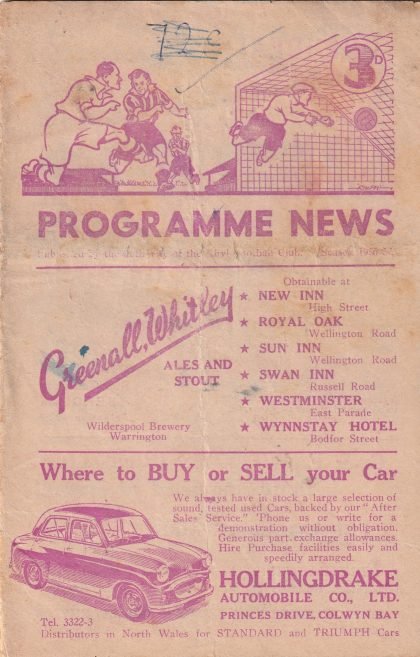 Rhyl v Stalybridge Celtic 12-Jan-1957