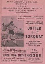 Oxford United v Torquay United 26-Dec-1963