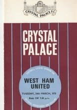 Crystal Palace v West Ham United 24-Mar-1970