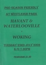 Havant & Waterlooville v Woking 23-Jul-2002
