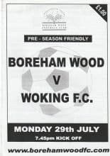 Boreham Wood v Woking 29-Jul-2002