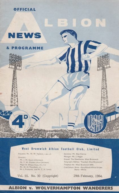 West Bromwich Albion v Wolverhampton Wanderers 29-Feb-1964