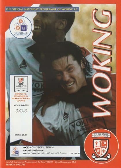 Woking v Yeovil Town  29-Dec-1997