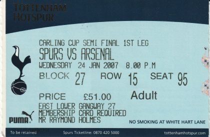 Tottenham Hotspur v Arsenal 24-Jan-2007