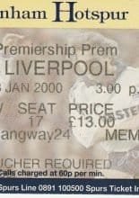 Tottenham Hotspur v Liverpool 03-Jan-2000