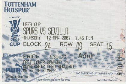 Tottenham Hotspur v Sevilla 12-Apr-2007