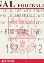 Arsenal v Sheffield Wednesday 29-Nov-1995