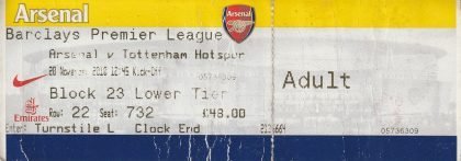 Arsenal v Tottenham Hotspur 20-Nov-2010