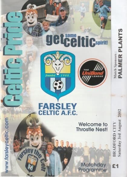 Farsley Celtic v Bradford City  03-Aug-2002
