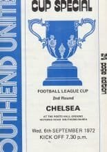 Southend United v Chelsea  06-Sep-1972