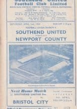 Southend United v Newport County 02-Apr-1960