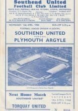 Southend United v Plymouth Argyle 16-Apr-1958