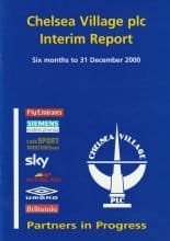 Chelsea Village Plc Interim Report - six months to 31-Dec-2000