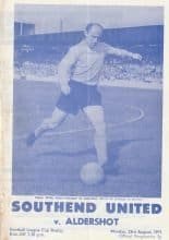 Southend United v Aldershot 23-Aug-1971