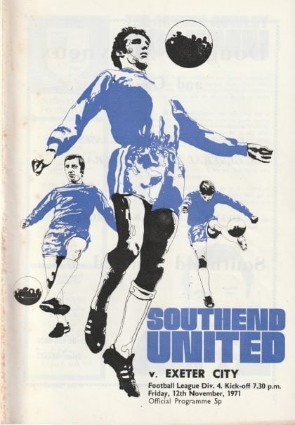 Southend United v Exeter City  12-Nov-1971