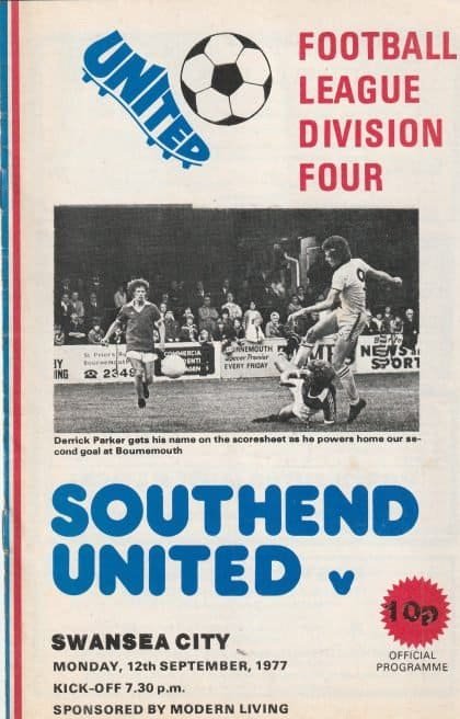 Southend United v Swansea City  12-Sep-1977