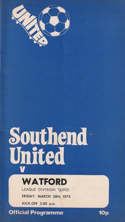 Southend United v Watford  28-Mar-1975