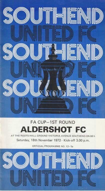 Southend United v Aldershot   18-Nov-1972