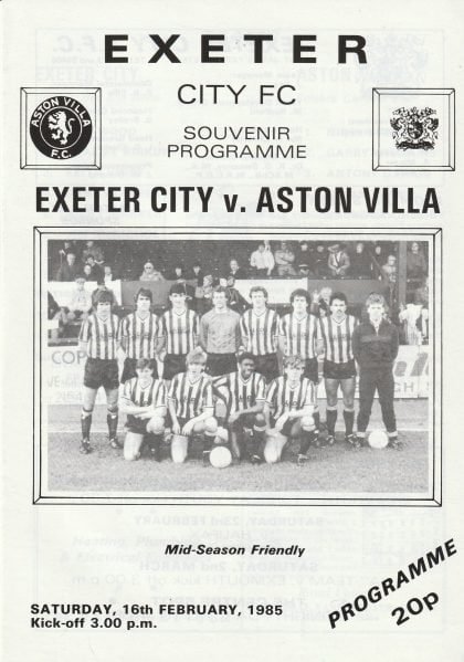 Exeter City v Aston Villa  16-Feb-1985